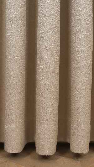 Bej Premium Jakar Dokuma Fon Perde, Parlak Zemin