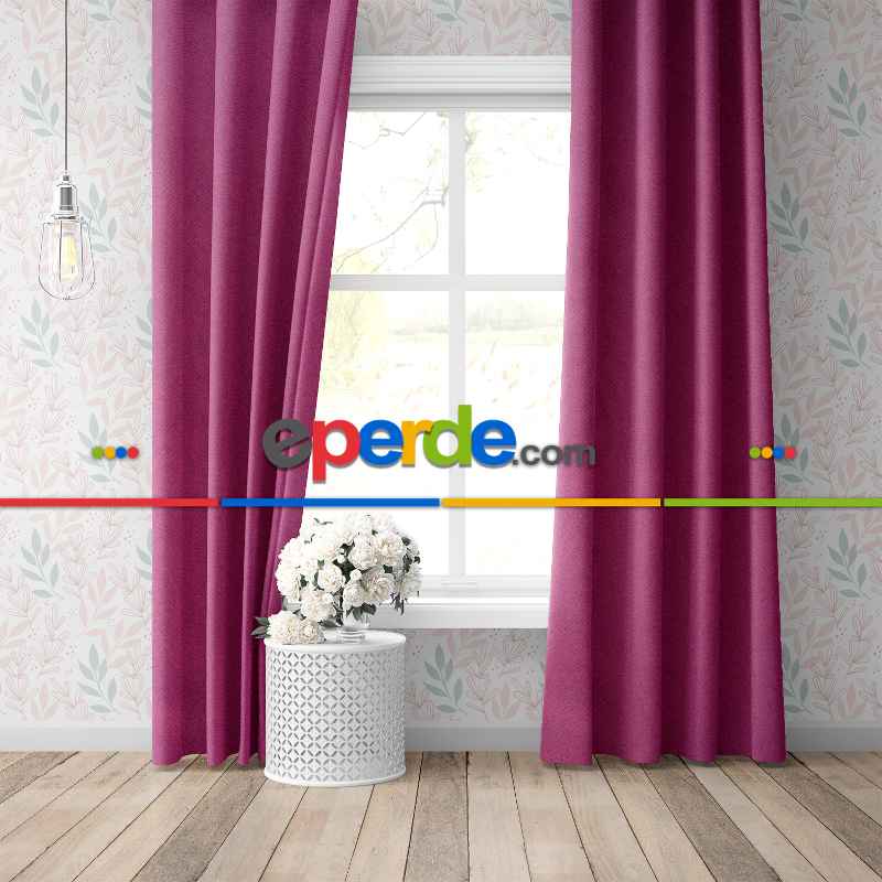 Blackout Karartma Tek Kanat Fon Perde Fuşya