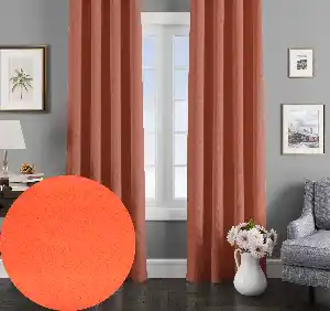 Afrika Turuncusu Rengi Blackout Güneşlik Karartma Perde Perle Home City Series
