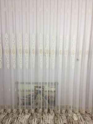 Arma Nakışlı Kadife Vizon İpek Zemin- Vizon Rengi