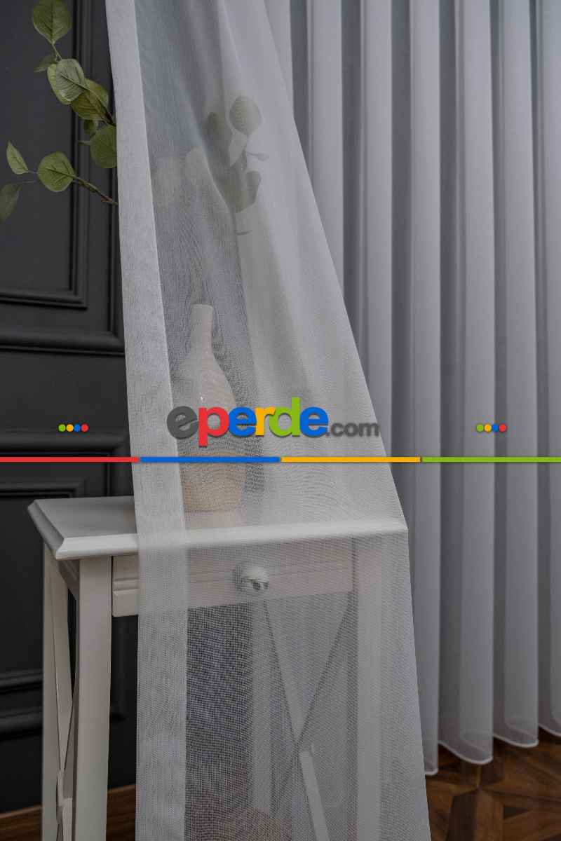 Simli Sade Tasarım Kubilay Tül Perde