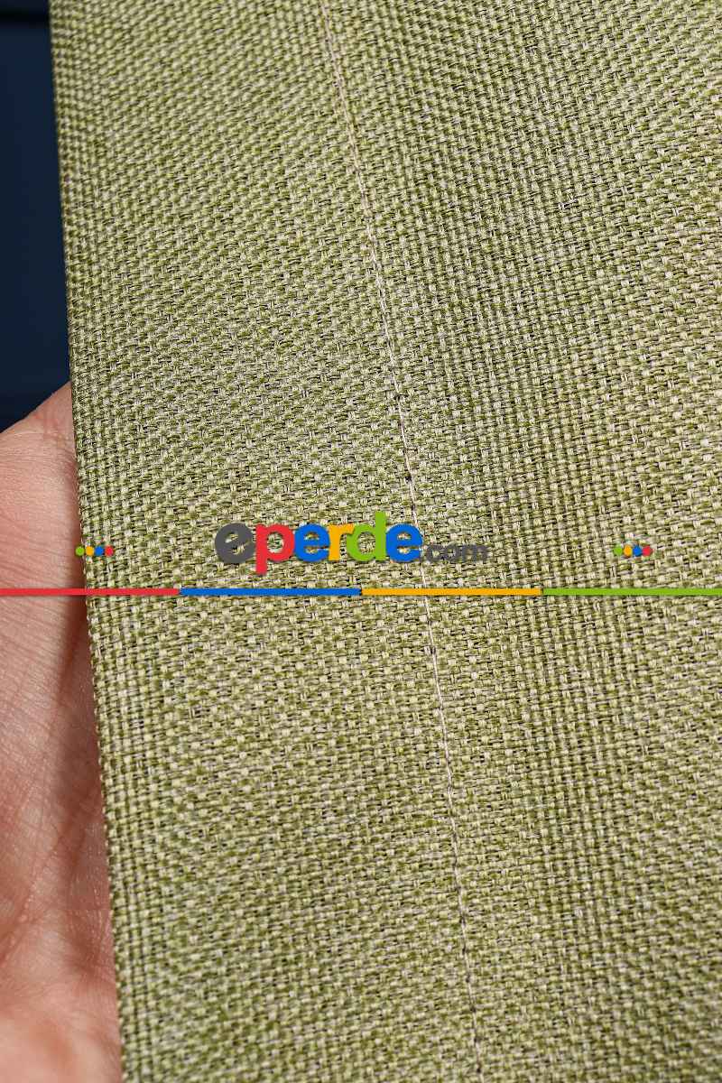 Fıstık Yeşil Keten Blackout Karartma Fon Perde