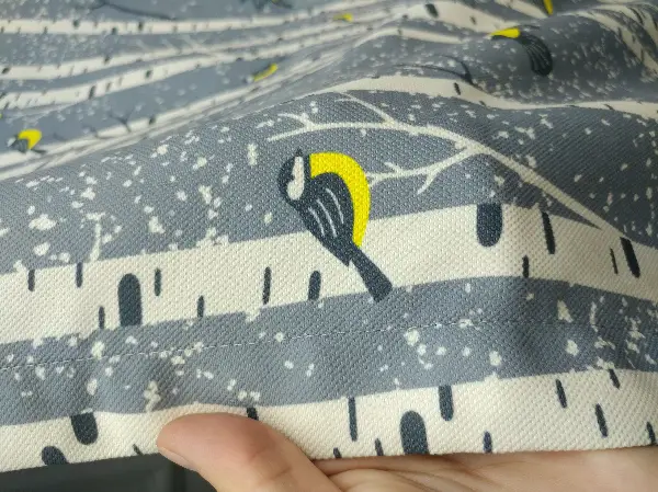 Kuş Ve Ağaç Desenli Fon Perde Evm1083 Kumaşı Kalındır Duck Bezi Değildir- Sarı-Beyaz