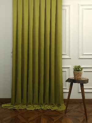 Arzenen Birinci Sınıf Kalite Kadife Dokulu Tek Kanat Fon Perde.- Fıstık Yeşili