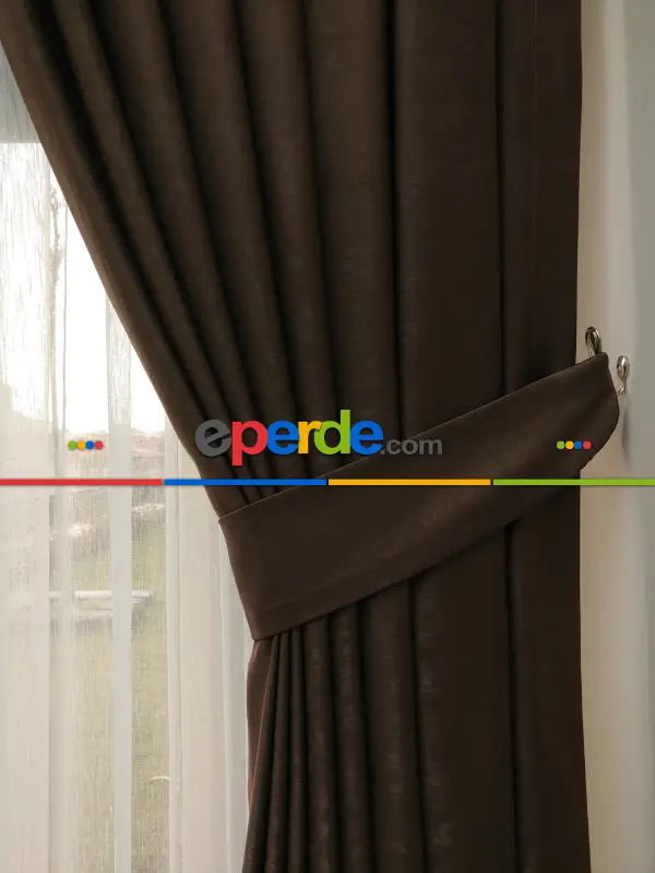 Soft Açık Kahve Fon Perde Geniş En (285)- Kahve Açık