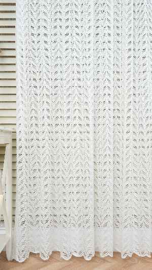 Ekru Nakışlı Tül Perde, Ağır Gramajlı Premium Seri, 7 Renk