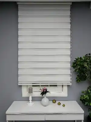 Perle Home Düz Ekru Zebra Perde