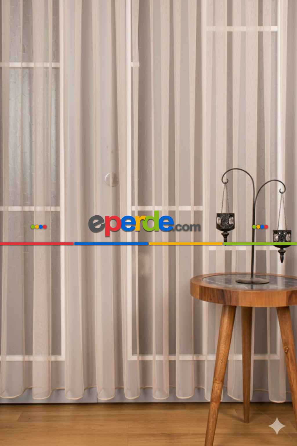 Vizon Bej Grek Düz Tül Perde