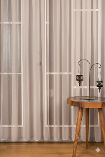 Siyah Grek Düz Tül Perde Kahverengi