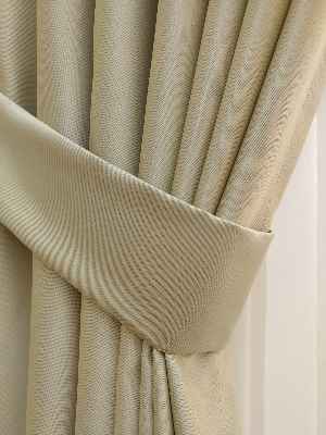 Krem Blackout Düz Fon Perde- Krem