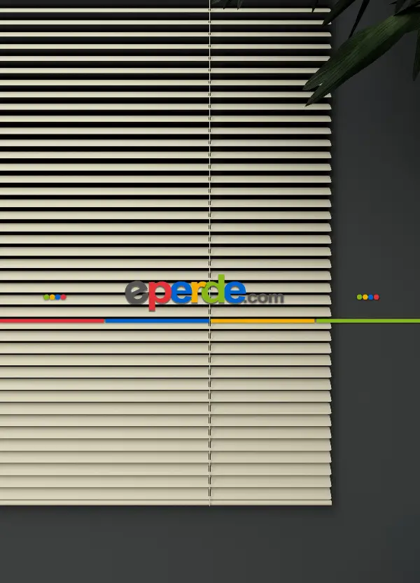 Mutfak - 1. Kalite Krem- Alüminyum Jaluzi Perde - 25mm Kalınlığında