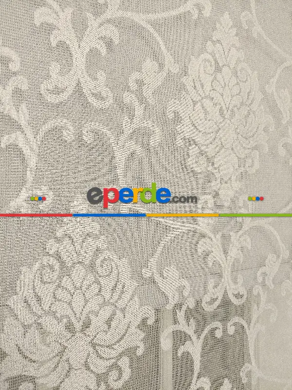 Çiftli Sistem Tül Stor Beyaz Damax Örme Tül- Beyaz