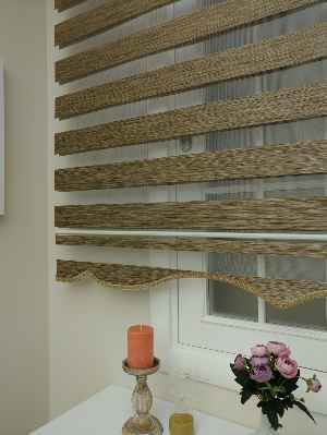 Zebra Perde - Bambu Düz Zebra Perde - Kahve Açık