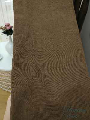 Koyu Kahve Düz Fon Perde Hazır Dikili 1 Takım (2 Kanat)- Kahve Koyu-Kahve Venge