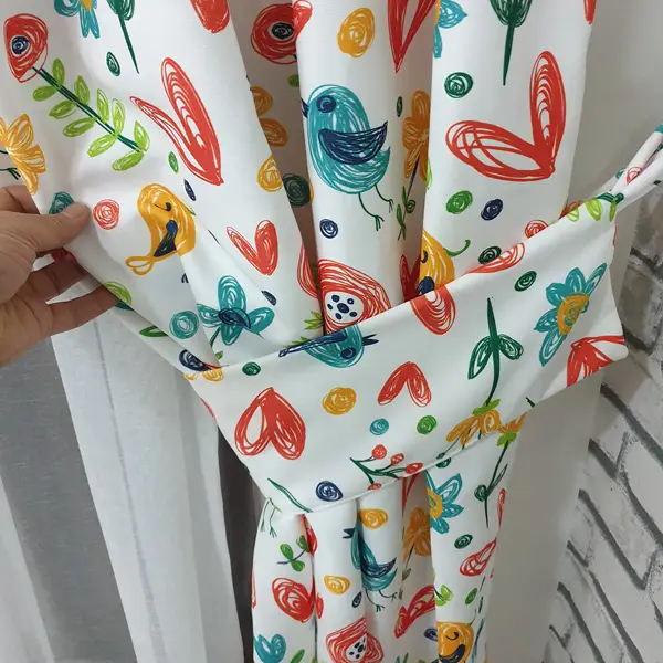 Çocuk Odası Fon Perde Evm437 _c - Kumaşı Kalındır Duck Bezi Değildir.- Yeşil-Mavi-Sarı-Beyaz-Pembe-Çok Renkli