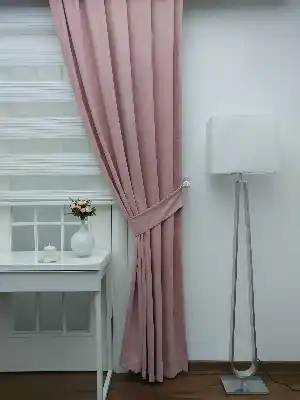 Pudra Pembe - Düz Fon Perde- Pudra