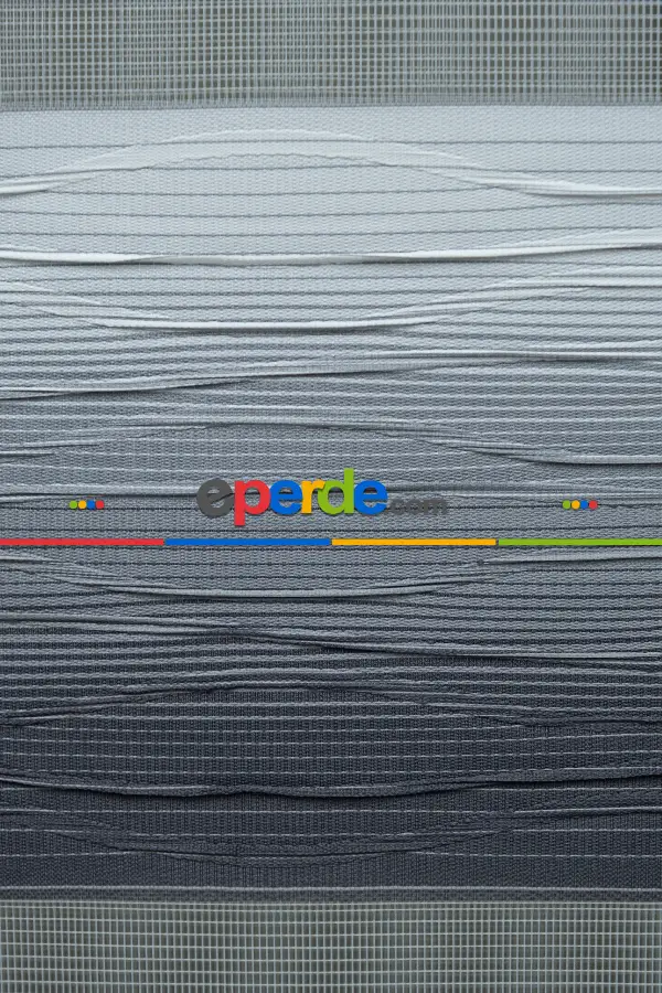 Antrasit, Gri, Geçişli Yüksek Kalite Plise Zebra Perde - Kornişe Kolay Montaj Ayağı Seçenekli - Standart Metal Kasalı