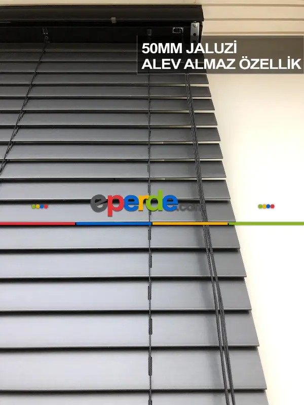 Mutfak Ahşap Jaluzi Perde- Antrasit