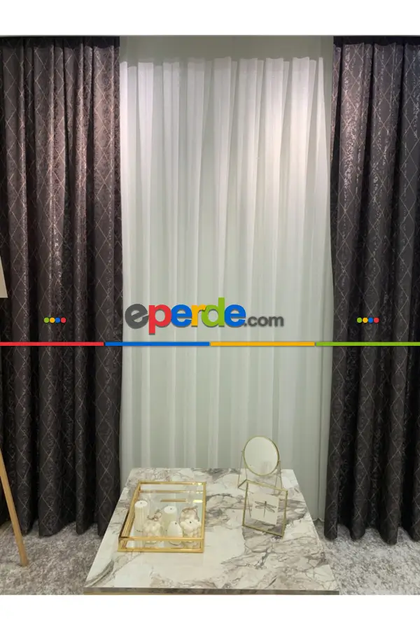 Yatak Odası - Brillant Fon Perde Livalorent Yeni Model Renk Tasarım Kanat Perde Yan Perde