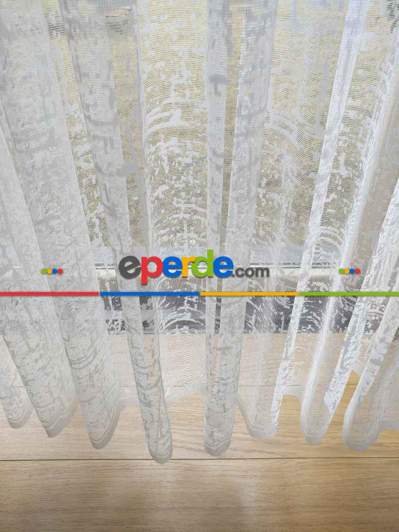 mutfak - Kruvaze Tül Perde - Örme Zemin- Ekru