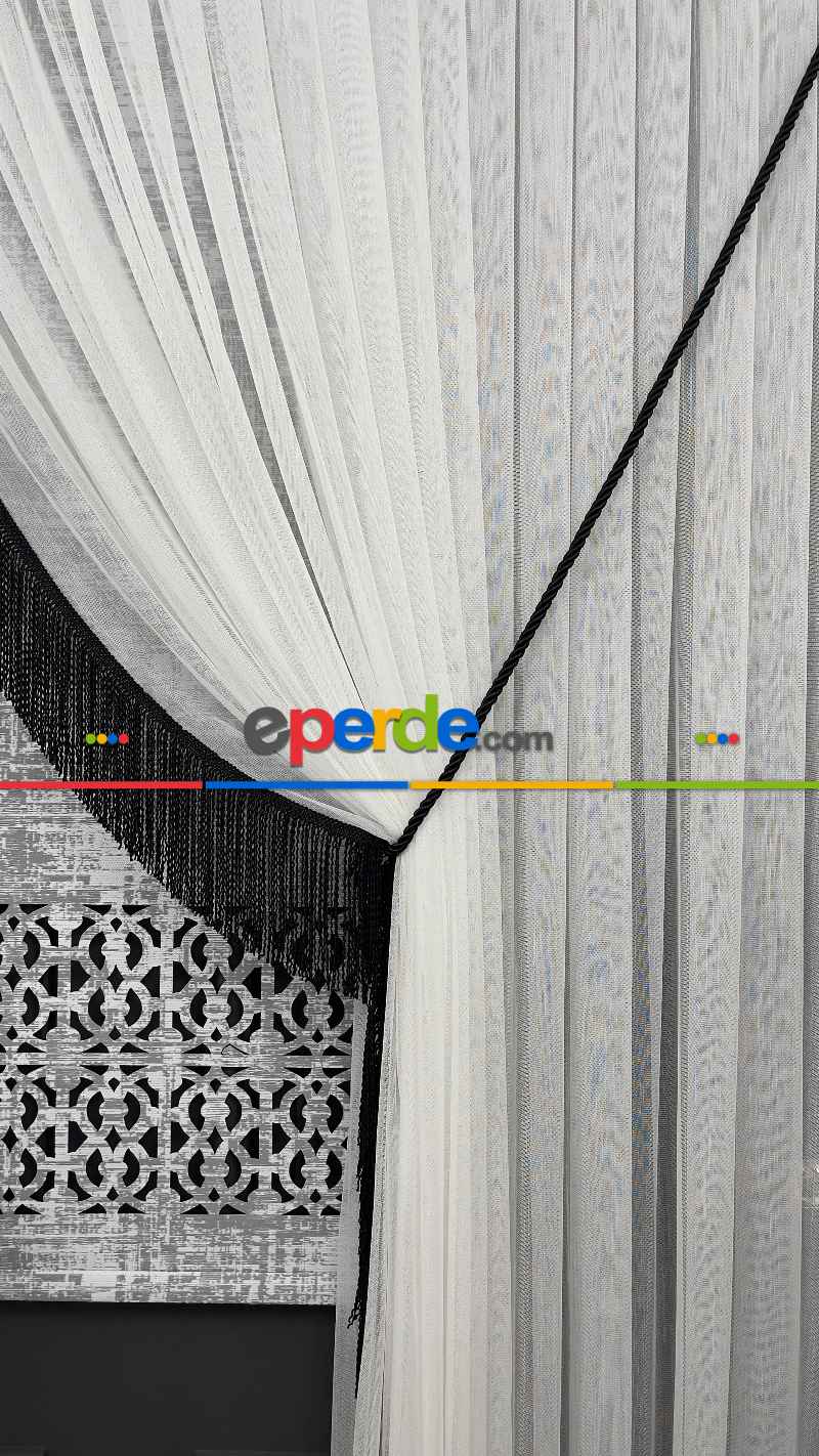 Oturma Odası - Premium Kalite Lazerkesim Desenli Stor Perde-2023