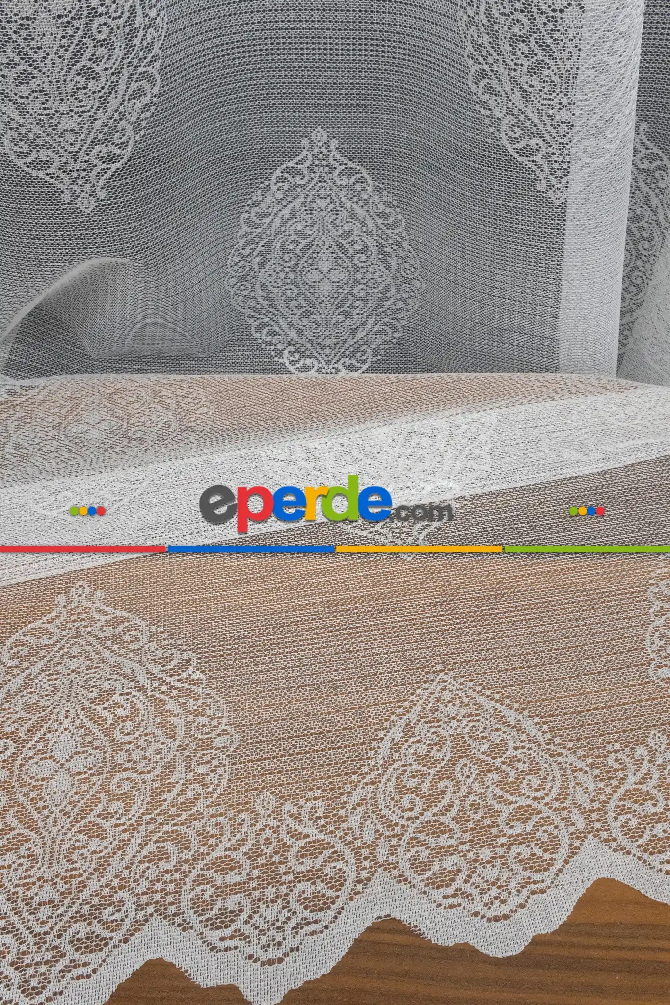 Damaks Desenli Fransız Danteli Örme Tül Damaks Desen