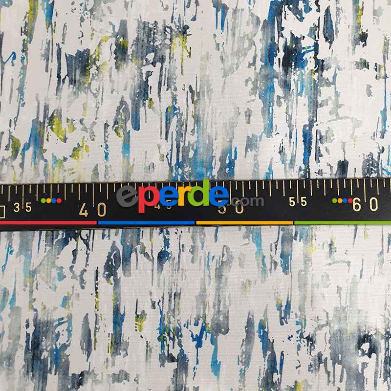 Etnik Desenli Fon Perde Evm290 _e - Kumaşı Kalındır Duck Bezi Değildir.- Gri-Füme-Antrasit-Çok Renkli