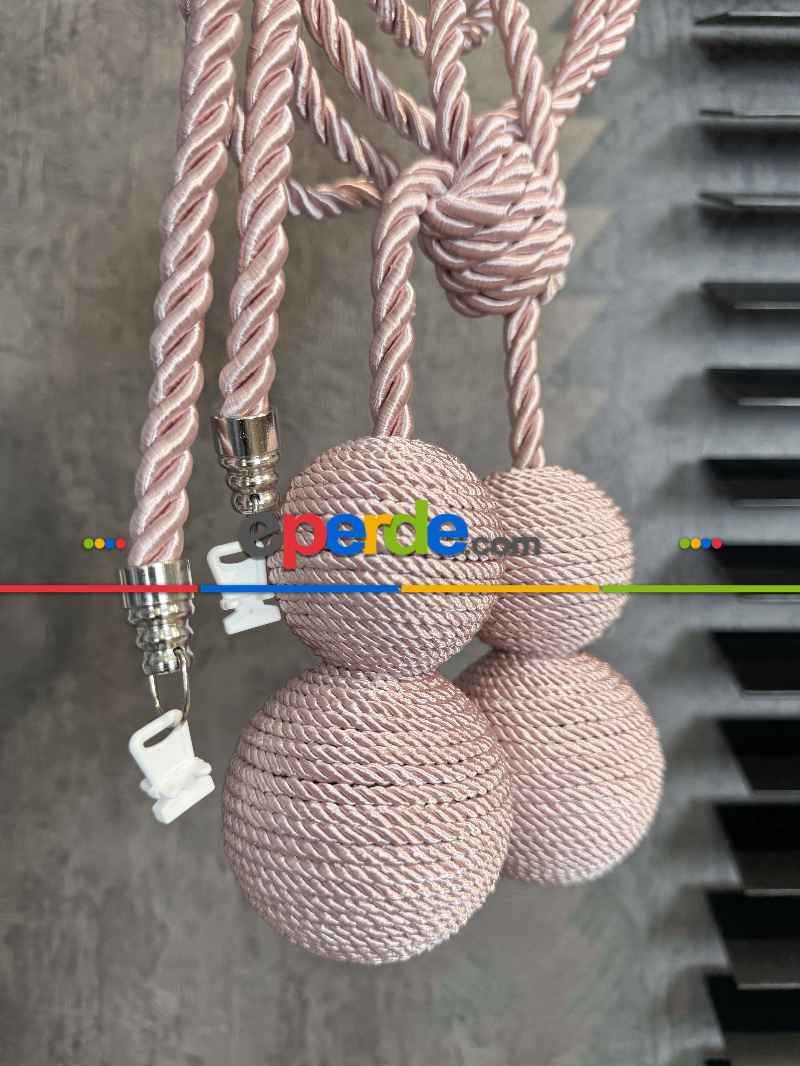 Pembe Braçol Perde Bağı