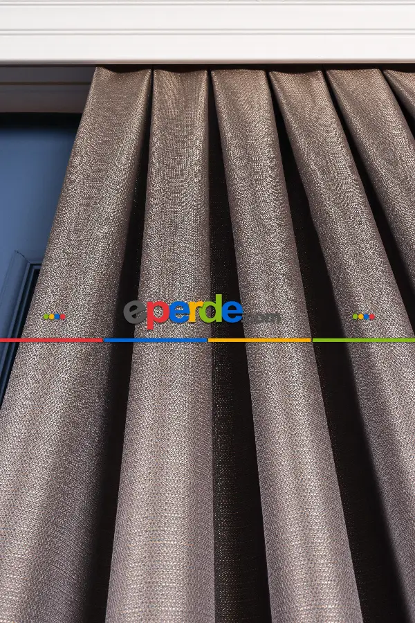 Yatak Odası Fon Perde - Simay Gri-turkuaz-gold Pano Fon Perde