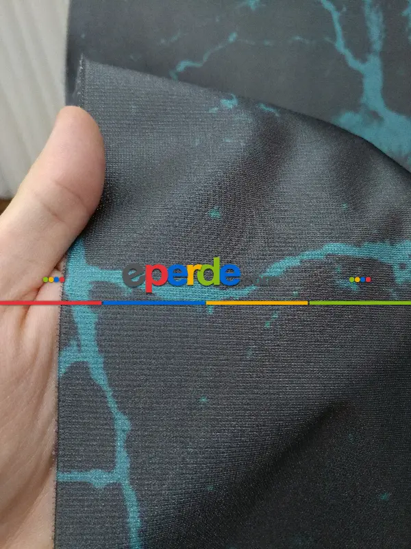 Lens Akıllı Dikey Tül Perde Mermer-21- Çok Renkli 2