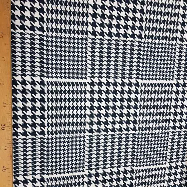 Salon Fon - Beyaz Siyah Ekose Desenli Fon Perde - Kumaşı Kalındır Duck Bezi Değildir- Siyah-Beyaz