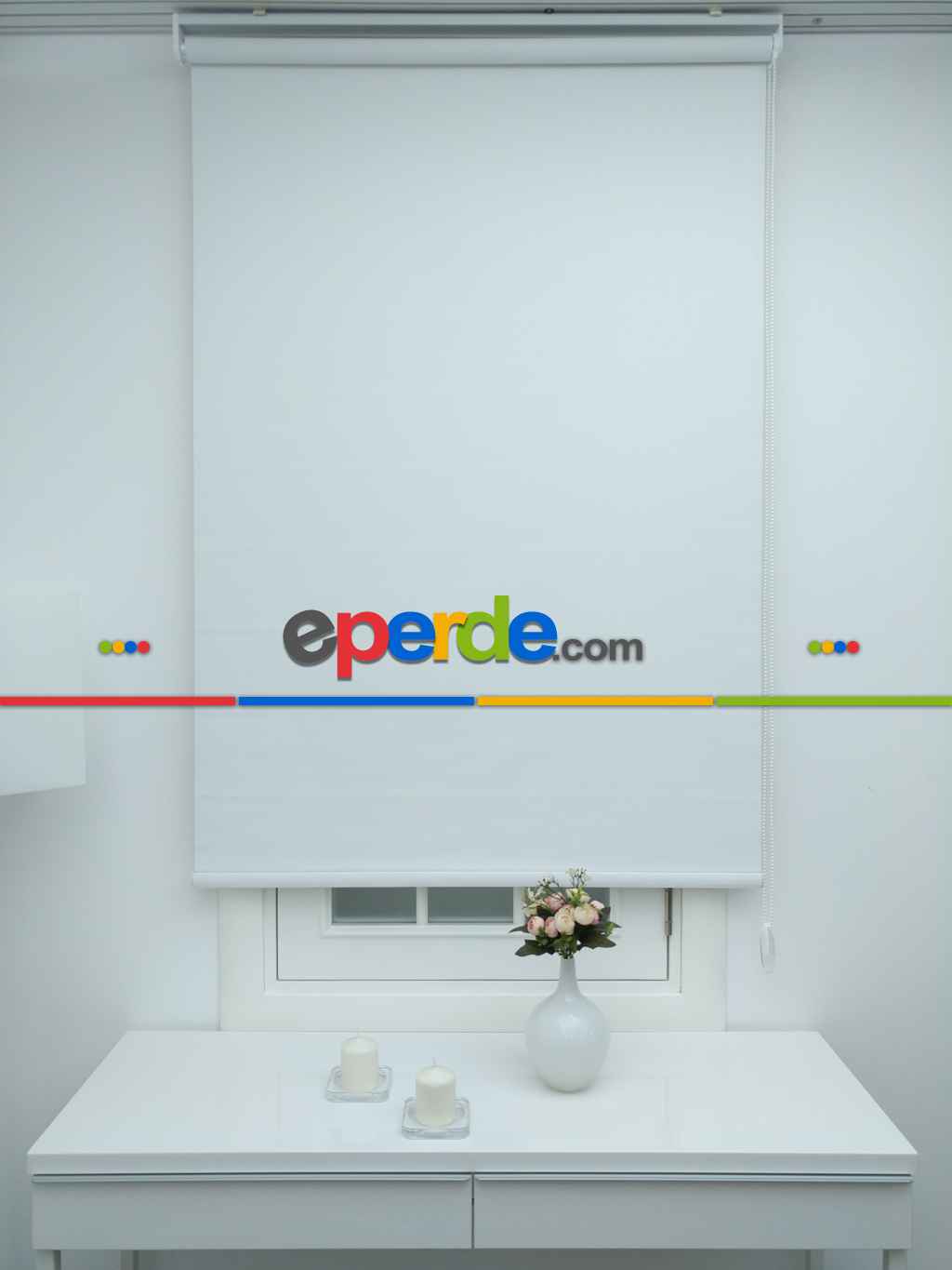 Yatak Odası Stor Perde - Ekru Stor Perde Blackout Işık Geçirmeyen 1.kalite- Beyaz