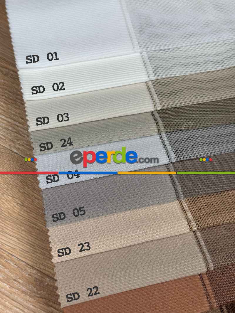 30cm'lik Brillant Akıllı Düz Tül Perde, 20 Farklı Renk Tül Dikey Perde Düz 1. Kalite (11cm Alanda Çalışır)