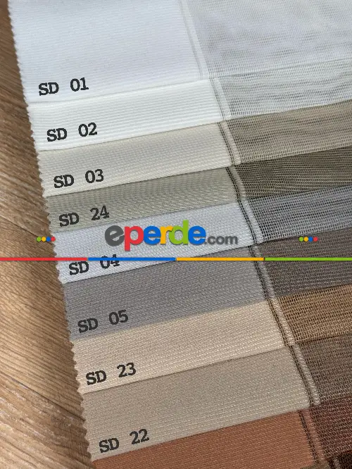 30cm'lik Brillant Akıllı Düz Tül Perde, 20 Farklı Renk Tül Dikey Perde Düz 1. Kalite (11cm Alanda Çalışır)