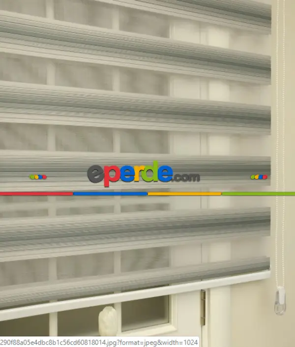 Salon Zebra - Beyaz Gri Geniş Pilise Zebra Perde- Gri-Füme-Antrasit-Beyaz- Çok Renkli 2