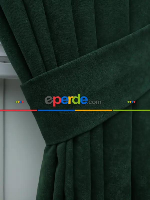 Yeşil Düz Fon Perde (280 Eninde)- Yeşil