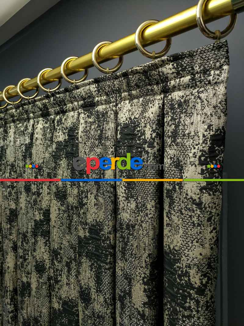 PatineDesenli Modern Desenli Jakarlı Salon Fon Perdesi 2021 Seriemodern Desenli Jakarlı Salon Fon Perdesi 2021 Series Özel Renkler- Siyah-bej-gri Açık-gri Koyu