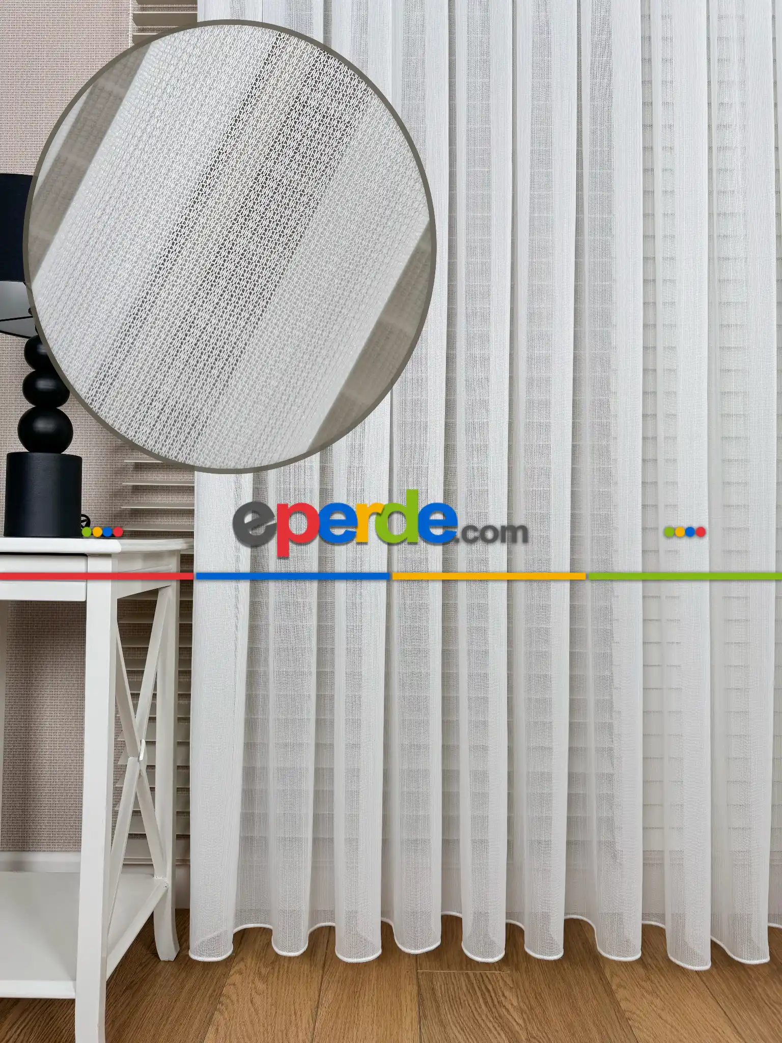 Mutfak Brillant Tül Perde, Premium Seri, Kurşunlu Tül