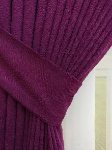 Vişne Rengi Düz Sade Fon Perde ( Dökümlü Fon )- Vişne