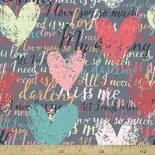 Pop-art Desenli Fon Perde Evm232 -p - Kumaşı Kalındır Duck Bezi Değildir.- Kırmızı-Çok Renkli-Antrasit