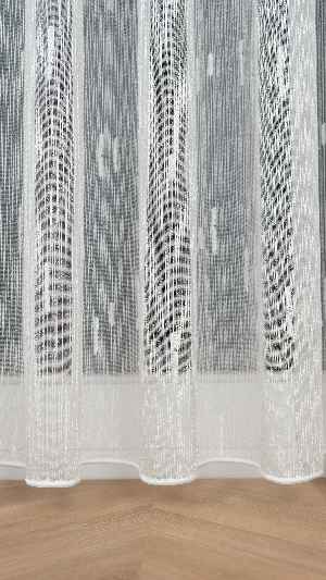 Ekru Şantuk Çizgili Tül Perde Tüğ