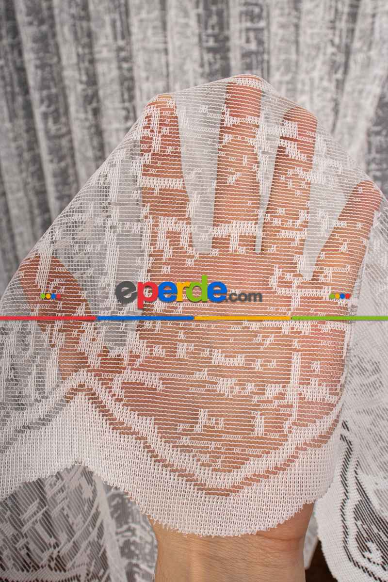 Mutfak Şantuk Desen Örme Tül Perde 1159