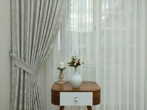 Patinedesenli Taş Rengi - Katyonik Jakar Fon Perde- Taş Rengi