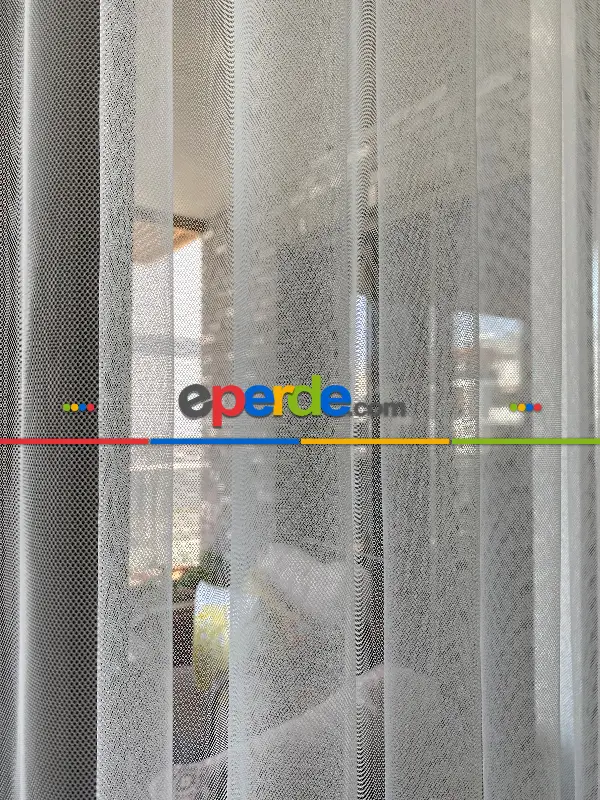 Kız ve Erkek Çocuk Odası Tül Perde - Ekru ( Beyaza Yakın ) Orjinal Ürün, Etek Kurşunlu