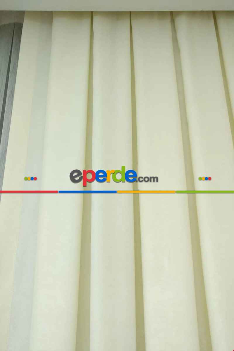 Soft Fon Perde Bej Kumaş Kanat Yan Perde- Bej