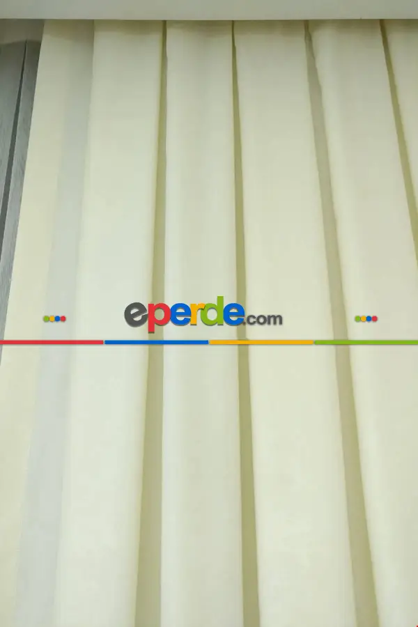 Yatak Odası - Soft Fon Perde Bej Kumaş Kanat Yan Perde- Bej