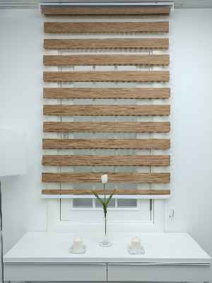 Kahve Bambu Zebra Perde- Kahverengi 50cm X 200cm 