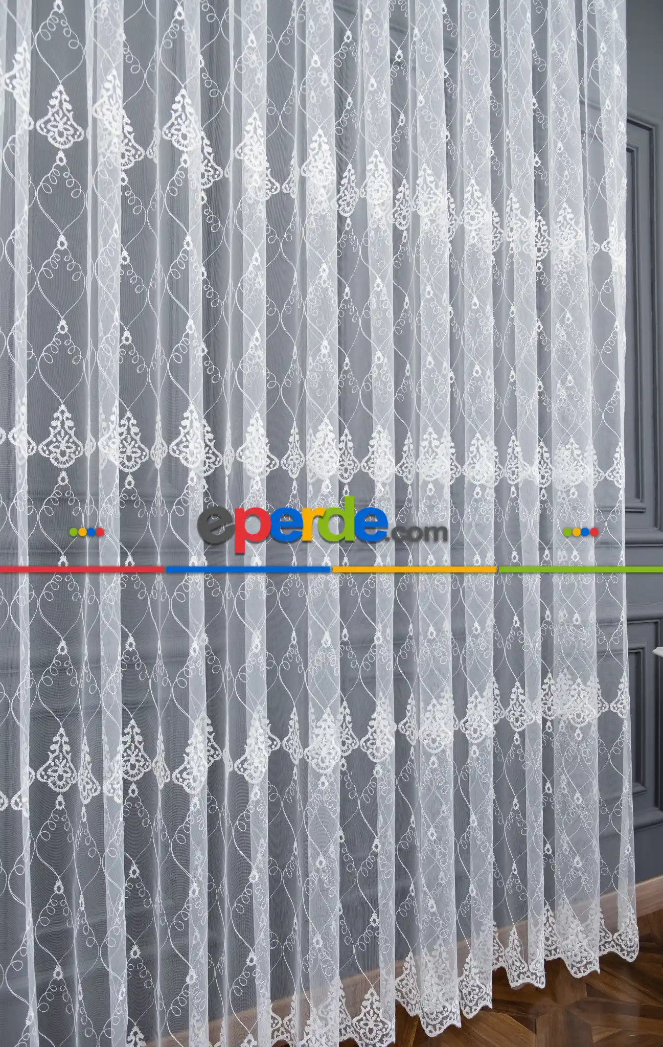 Brode Selçuklu Desen İşleme Nakış Tasarım Tül Perde