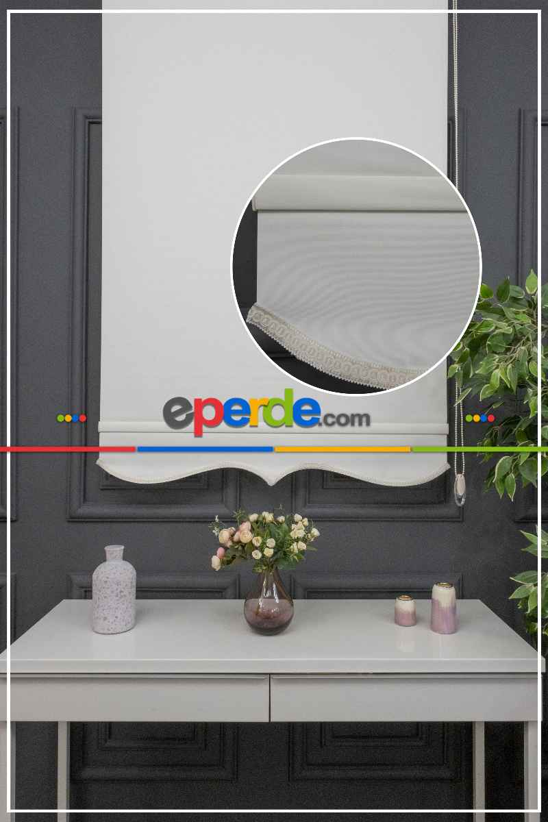 Stor Perde Düz Pvc Mat Stor Güneşlik 1 Kalite Yıkanabilir Krem