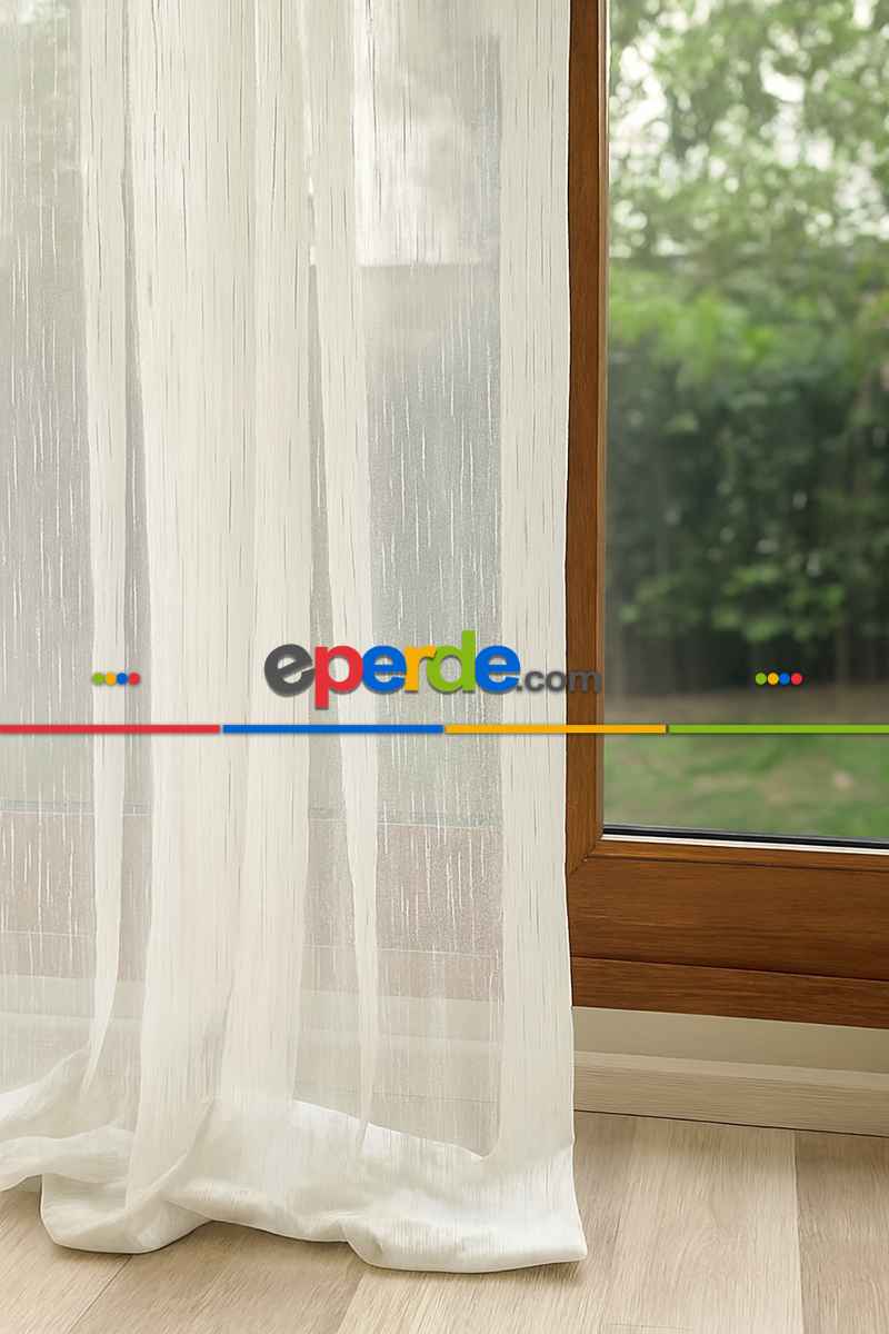 Lüx Bambu Vakko Şantuk Gramajlı Eteği Kurşunlu Ekru Tül